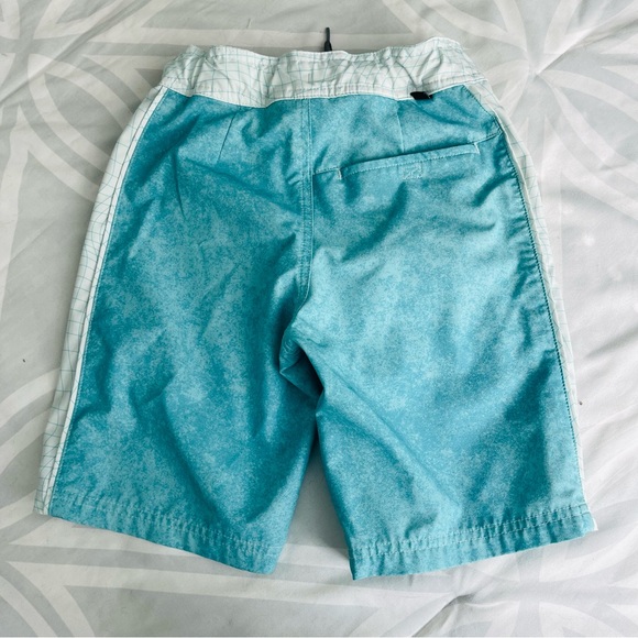 2 pairs of Boys Art Class Swim Trunks Board Shorts 8 green palm trees blue aqua - Picture 7 of 13